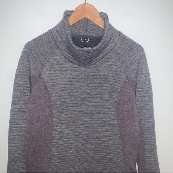 Kuhl‎ Sweater Women's Size Small Purple Grey "Verena" Pullover Wool Jersey Blend - Picture 3 of 13